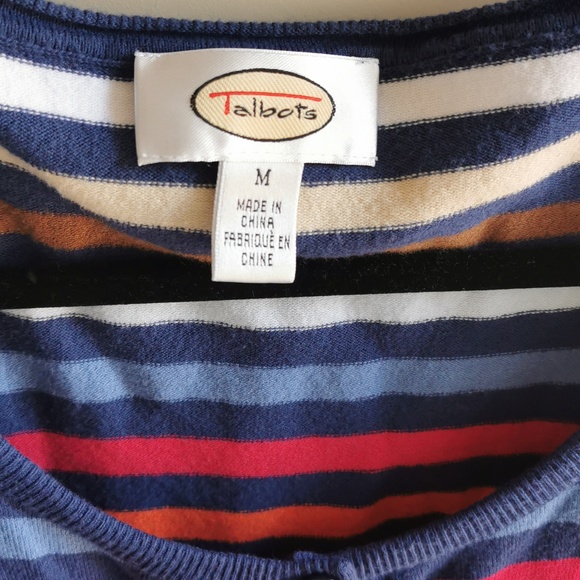 TALBOTS,SIZEM,colored stripes - Picture 2 of 4